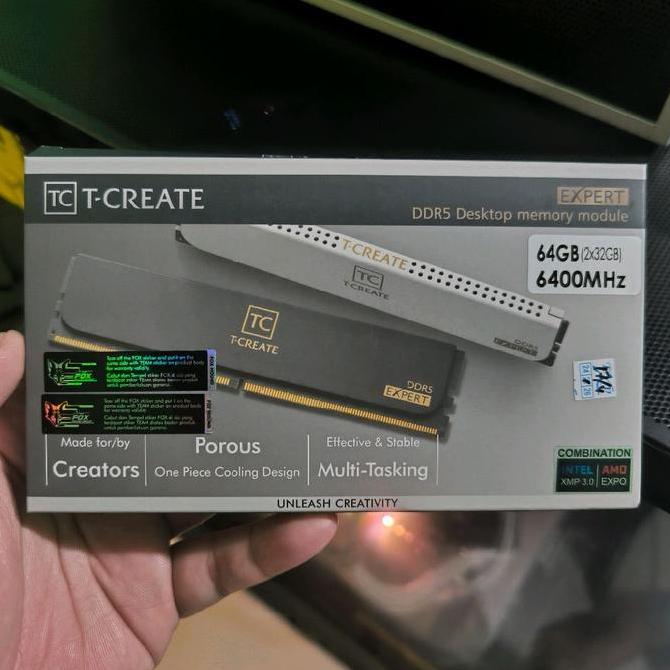 ram ddr5 team t-create expert ddr5 64gb 2x32gb 6400mhz kit
