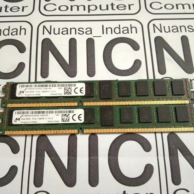 RAM SERVER MICRON 4gb DDR3 2R8 PC3L-12800R ECC RDIMM LOW PROFILE