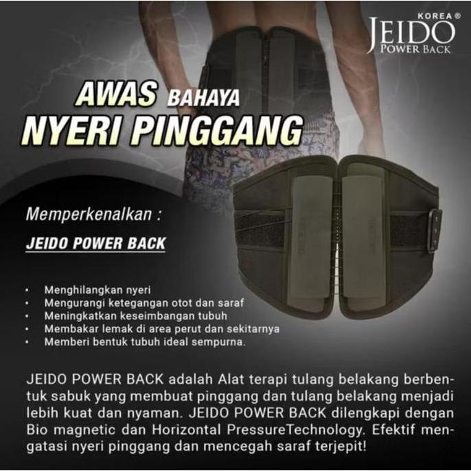 Otwsehat- Korset Jeido Power Back Terapi Pinggang Dengan Bio Magnetic Dan Horizontal Pressure Techno