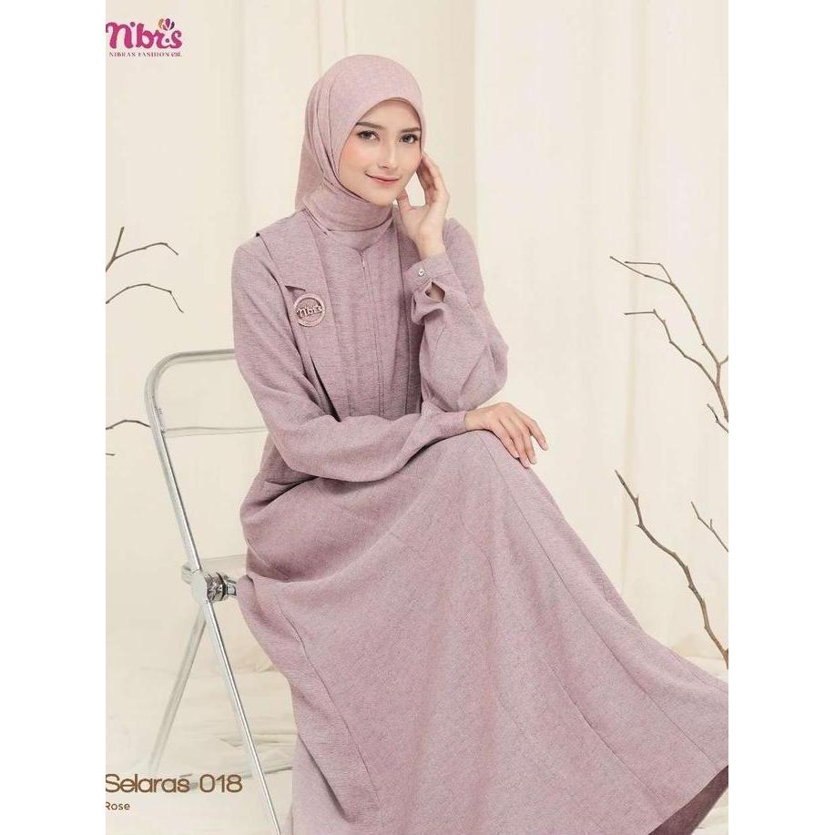 Terjangkau Nibras - Selaras 018 - Gamis Modis Dewasa - Gamis Simple Elegan