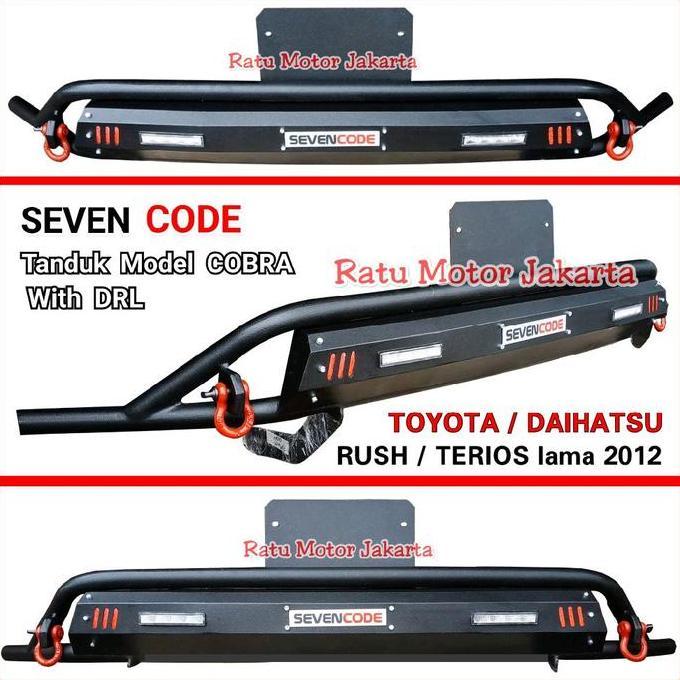 Sevencode Tanduk Model Cobra Rush Terios Lama 2012 - Kobra Front Bumper Guard