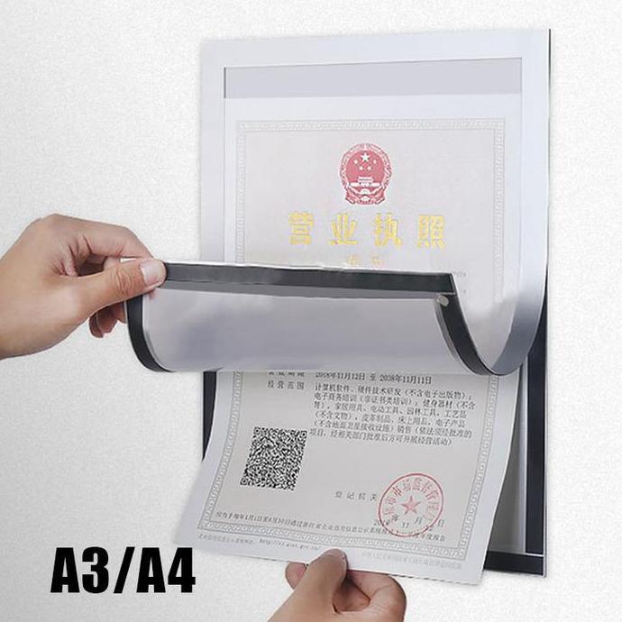 SANDGO A3 A4 Tempat Brosur Tempel Dinding Brosur Display Magnetic File Display Pvc