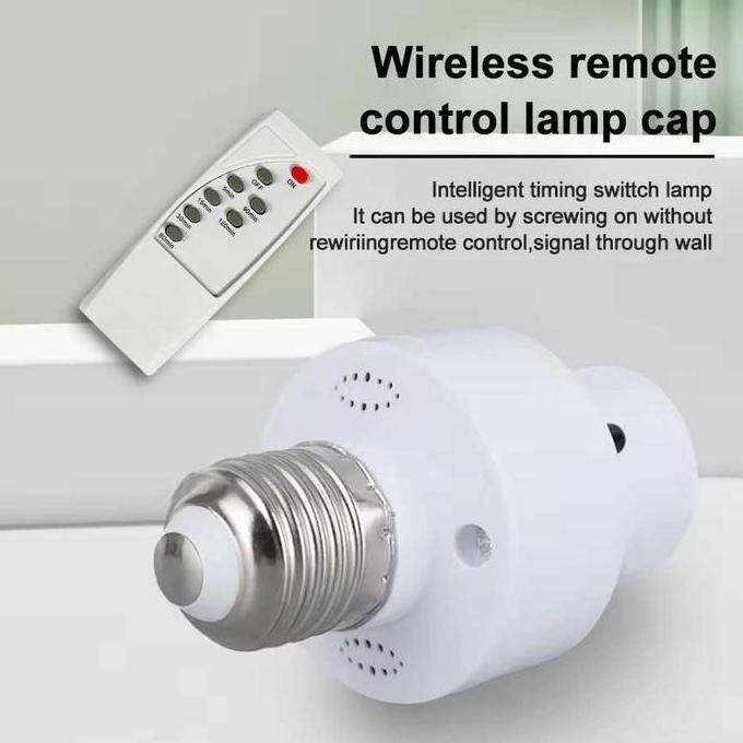 SMO AMMTOO Fitting Lampu Bohlam E26 E27 dengan Remot Kontrol 40W