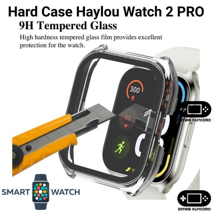 Hard Case Haylou Watch 2 PRO cover protector tempered glass mika haylou watch 2 LS02 pro
