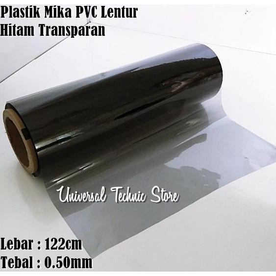 Yoiyouu- Plastik Mika Lentur Pvc Warna Hitam Lebar 122Cm Tebal 0,50Mm