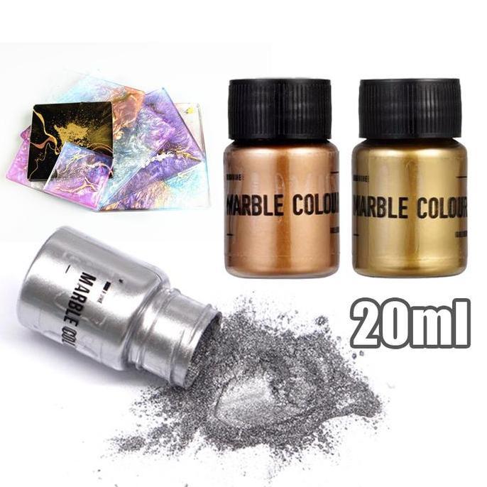 MARKVUN Bubuk Resin Pewarna Resin Metalik Mica Powder Bubuk Pewarna Mica Metallic Pigment 20ml