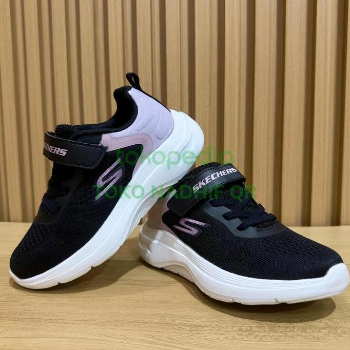 Termurah / Hot Sale Sepatu Anak Perempuan Sekolah Skechers Hitam Pink Premium Quality