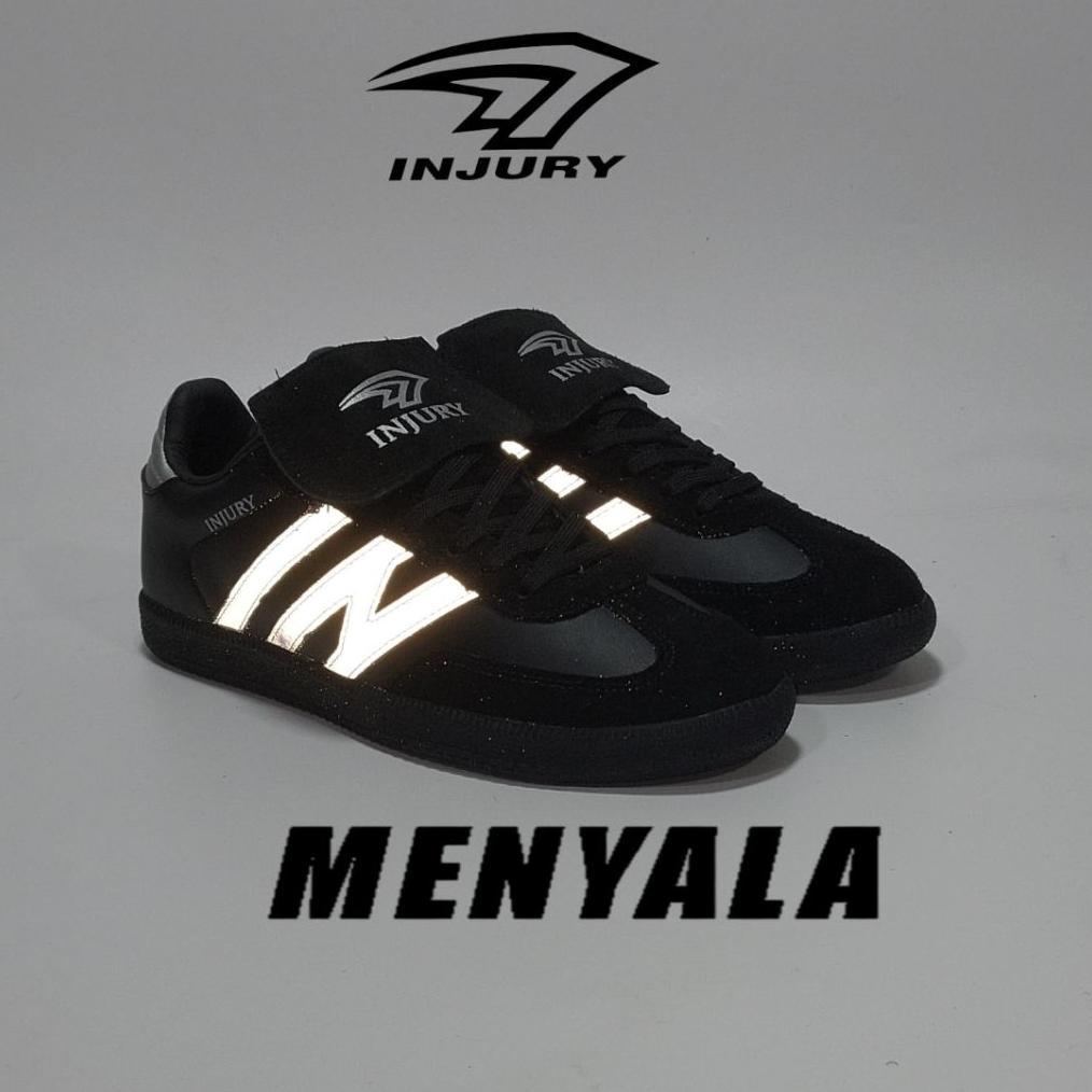 New Injury - Sepatu Senakers Pria Wanita Sepatu Cassual Unisex Verpool Hitam Flash