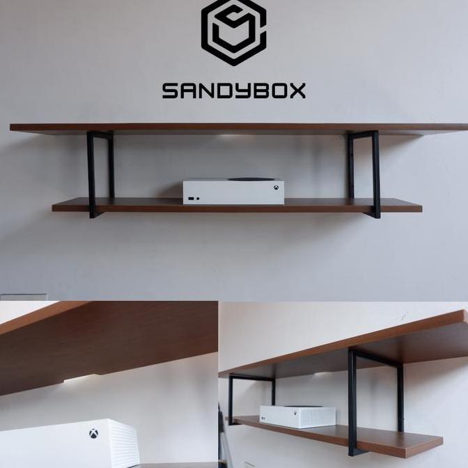 Rak tv tempel / meja tv dinding / rak tingkat panjang