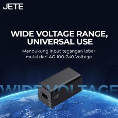 JETE E6 Adapter Fast Charger GaN 65W + 4 Port (Dual USB & Dual TypeC)