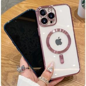 TERBARU Metallic Magsafe - Fullcover Softcase Compatible For Iphone 11 12 13 14 15 16 Mini Pro Proma