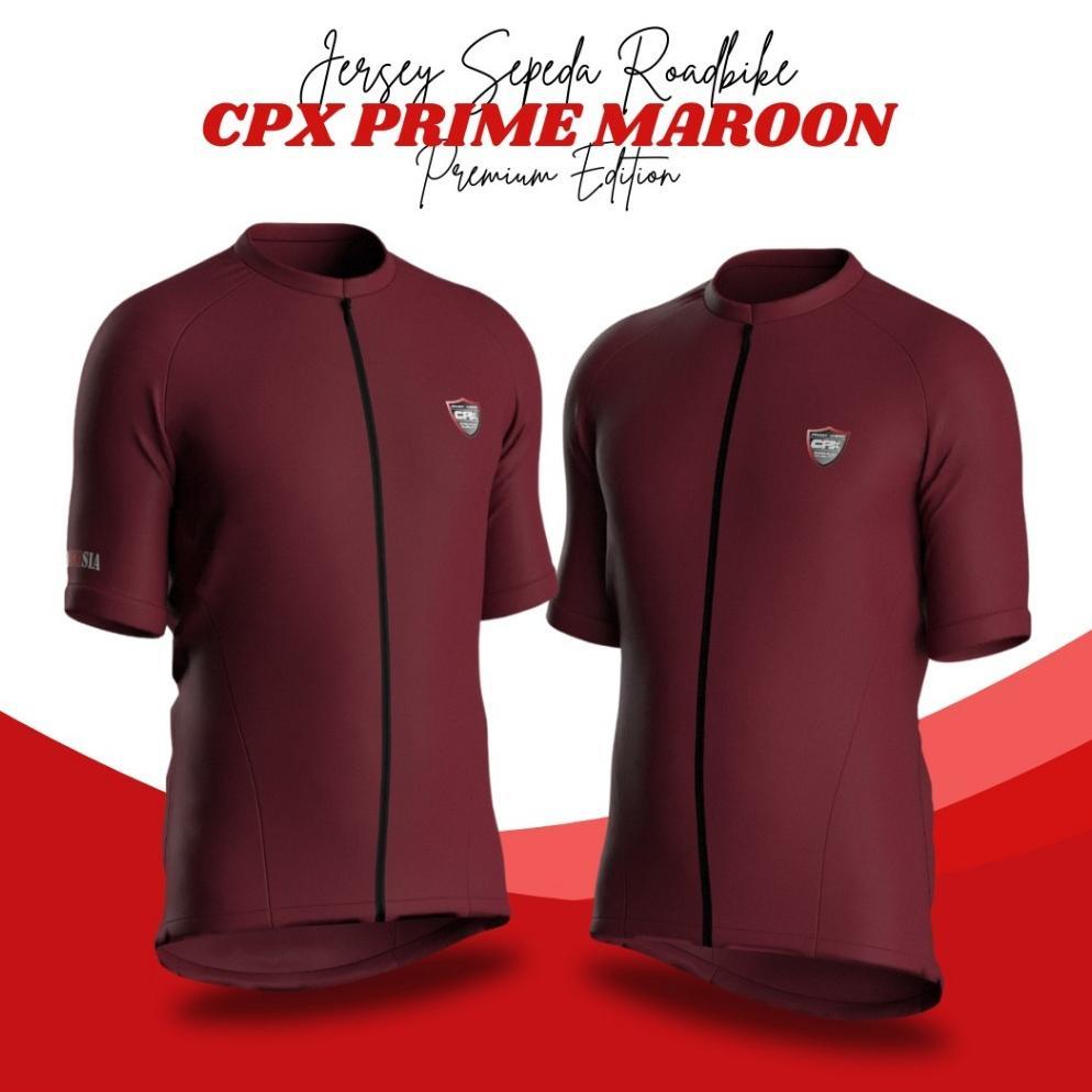 NEW CPX Roadking Jersey Sepeda Pria Lengan Pendek Gowes Seli Dryfit Berpori Saku Belakang Full Resle