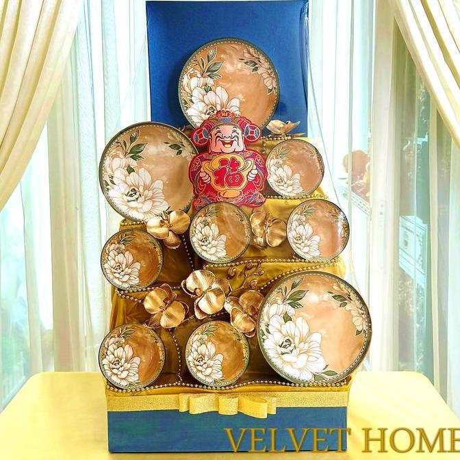 Terlaris Parcel Imlek Hampers Piring Peony Chinese Bunga Tahun Baru Cina Chinese Lunar New Year Pars