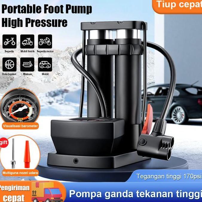 (COD) Pompa Angin Kaki/Pompa Kaki/Pompa Ban Mini Foot Pump Portable High Pressure Pompa Angin Kaki U