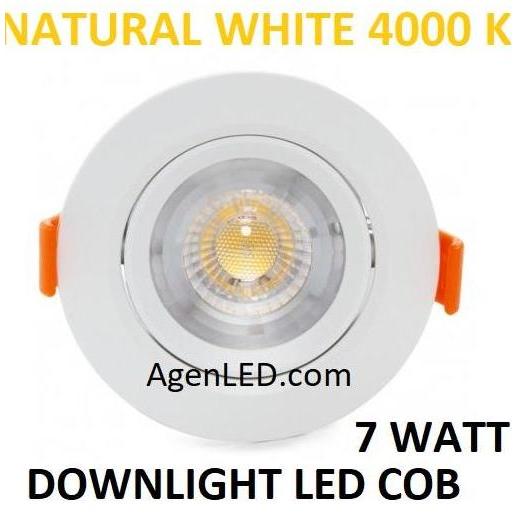 Lampu Downlight Led 7W 4000K Spot Sorot 7 W Watt Natural Wh 4000 K Cob