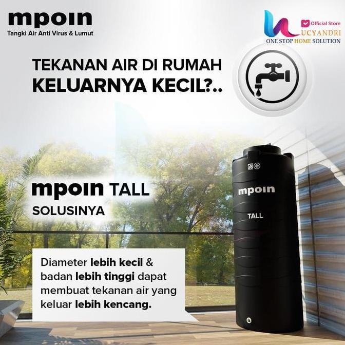Diskon Tangki Air Mpoin 300 Liter Toren 300 Tall Tandon Tanki Mpoin Plus