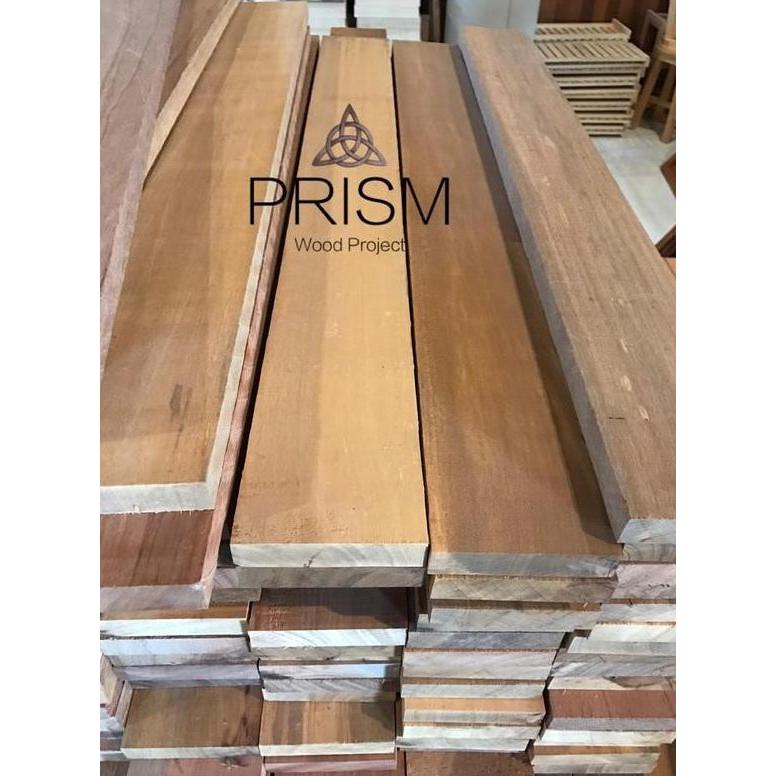 Papan kayu ulin polos Tebal 2 cm panjang 60 cm