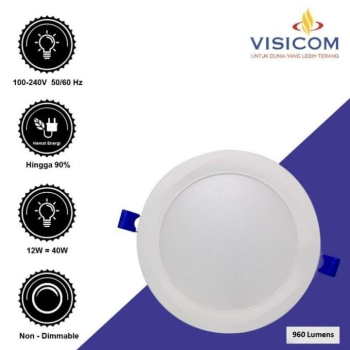 Downlight Panel Inbow 12watt VISICOM Downlight LED 12w 4000k Slim