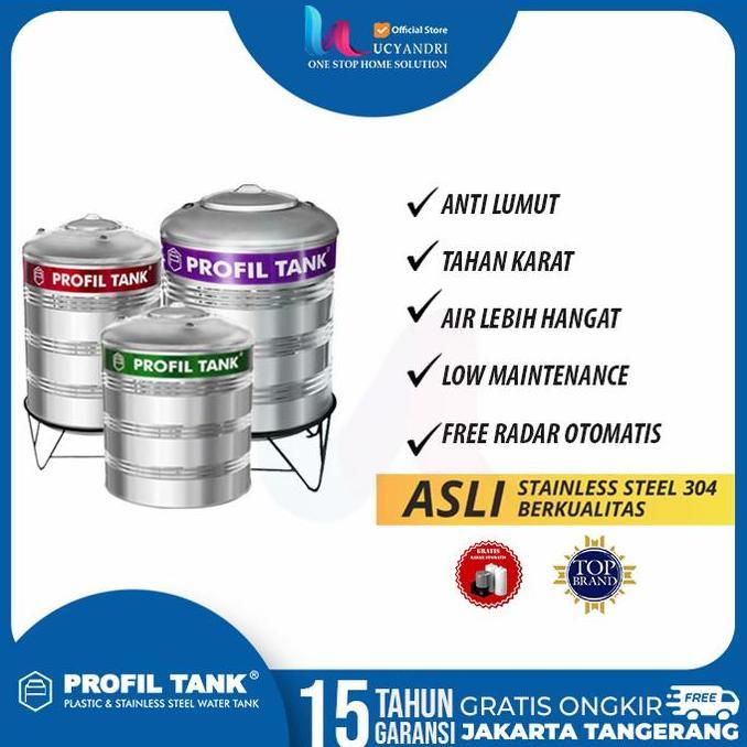 Terjangkau Tangki Air Stainless Profil Tank Ps 2500 Profon Pakai Kaki