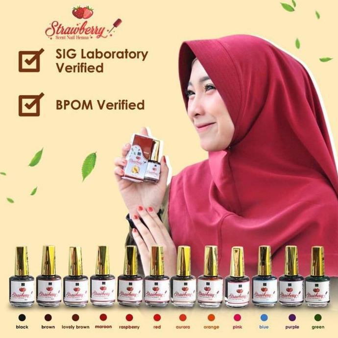 Pickme- Kutek Henna Strawberry Nail Henna 14 Ml - Pacar Nail Henna Original - Henna Pacar
