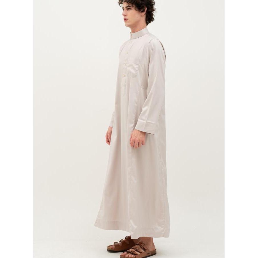Wwwwx- Al Haramain Jubah / Gamis Pria Remaja & Dewasa Viet Polos / Jubah Al Haramain | Coklat Tua | 