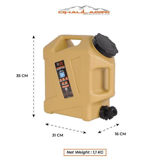 Terjangkau Dh Portable Water Tank 12 Liter / Dirigen Air /  Penampungan Air