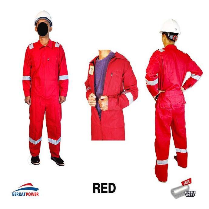 TERBARU - Wearpack Safety Terusan Werpak Asgard Coverall Biru Merah Orange Navy