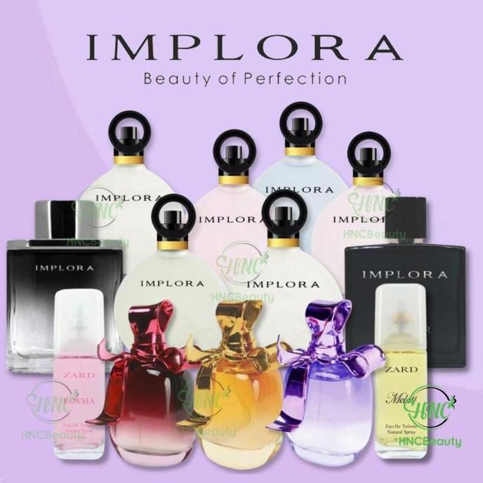 Bytxi- Implora Parfum Bebek Angsa / Swan / Ribbon Pita Ungu Pink Gold / Man Luminor Chromosome / Zar