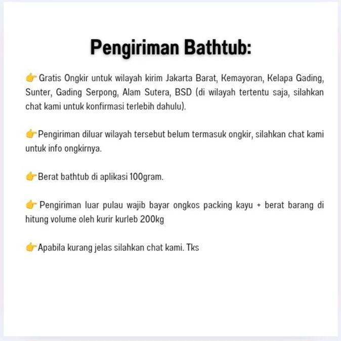 Spesial Bathtub Bak Mandi Toto Fb1700-70(Include Afor) /Bathtub Toto Fb1700-70/Bak Mandi Toto Fb1700
