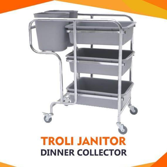 BEBAS ONGKIR - Troli Piring Kotor / Troli Restoran / Dish Collect Trolley
