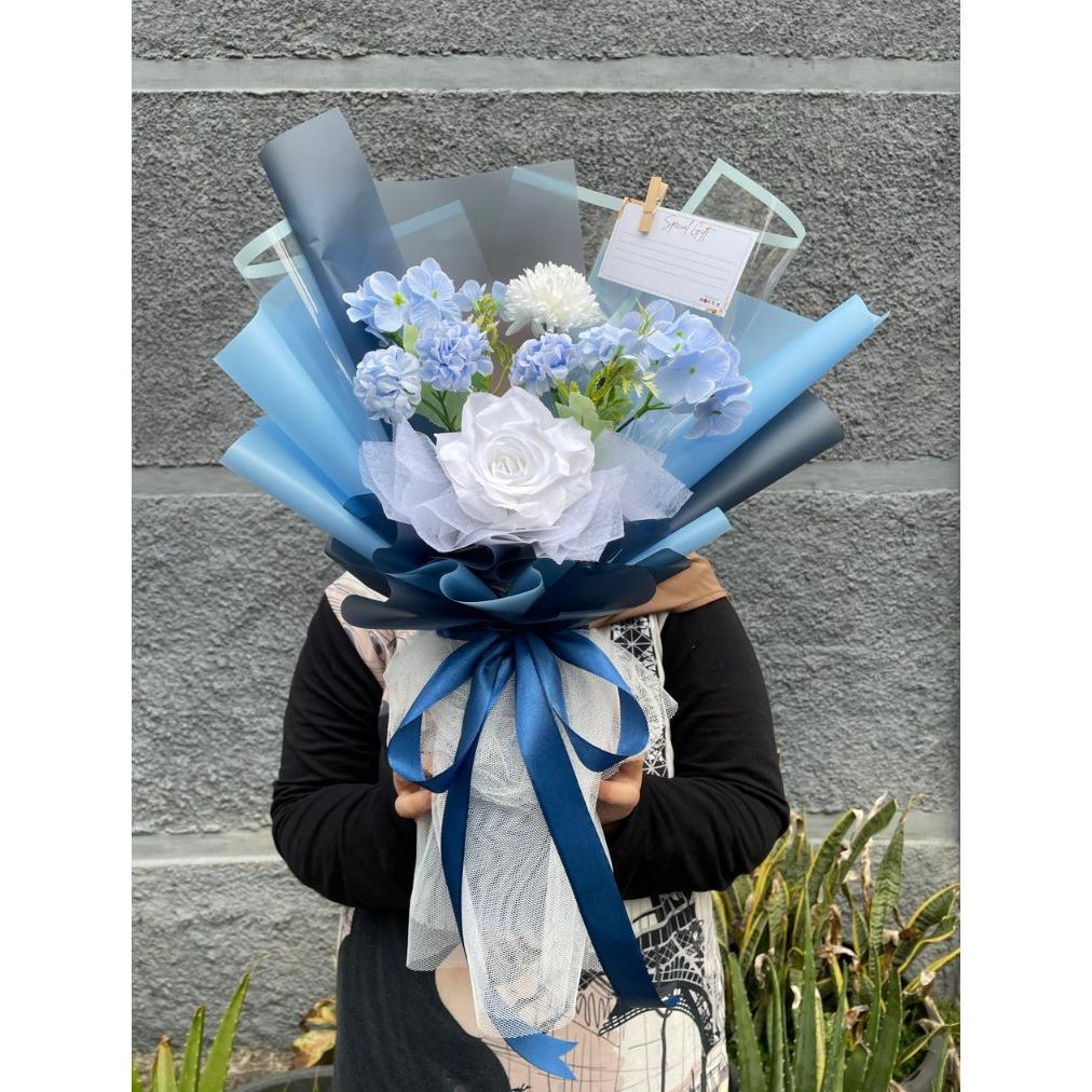 Bucket Bunga Artificial Valentine Kado Buket Ultah Wisuda Ulang Tahun Anniversary Hadiah Wisuda Acar