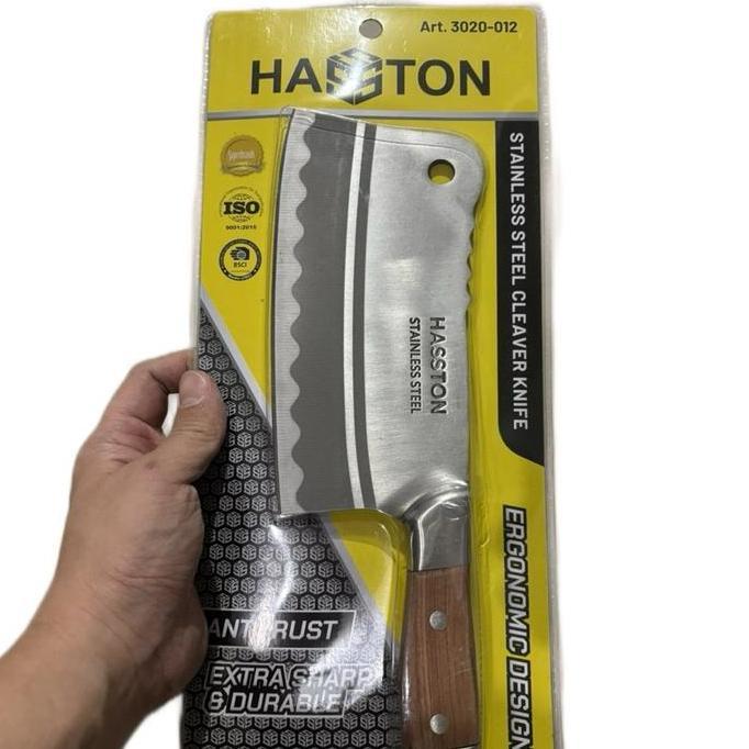 TERBARU - PISAU DAGING BESAR HASSTON /PISAU CINCANG DAGING / PISAU DAPUR Kitchenware Kayu Stainless