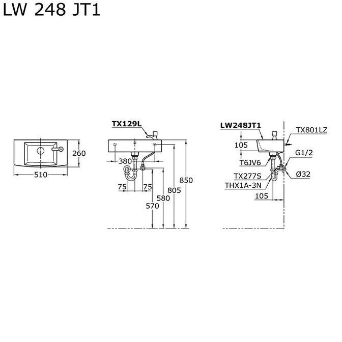 Terjangkau Dweck - Paket Lengkap Closet Duduk Dan Wastafel Toto Cw53Jp Lw248J Original