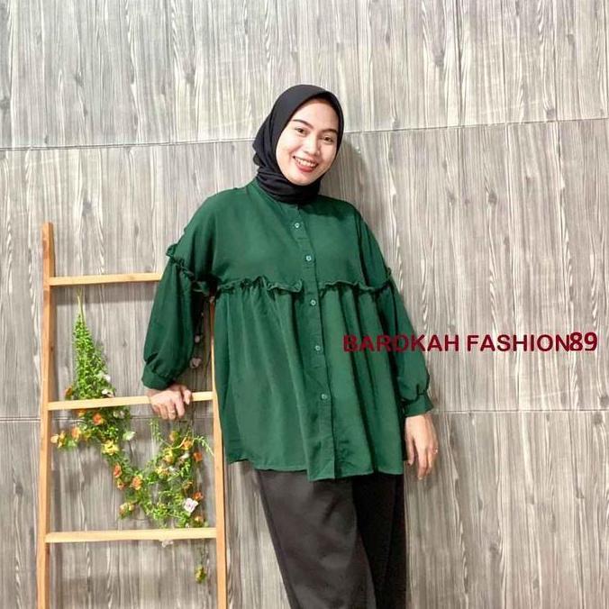 Ready BLOUSE RUFFLELIA / BAJU ATASAN SHAKILA / BAHAN SHAKILA IMPORT