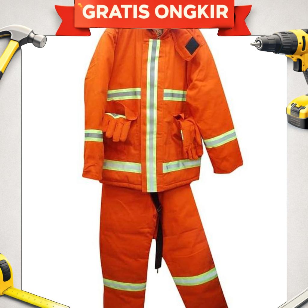 Baju Pemadam Kebakaran Safety Anti Api Setelan Pemadam Apar