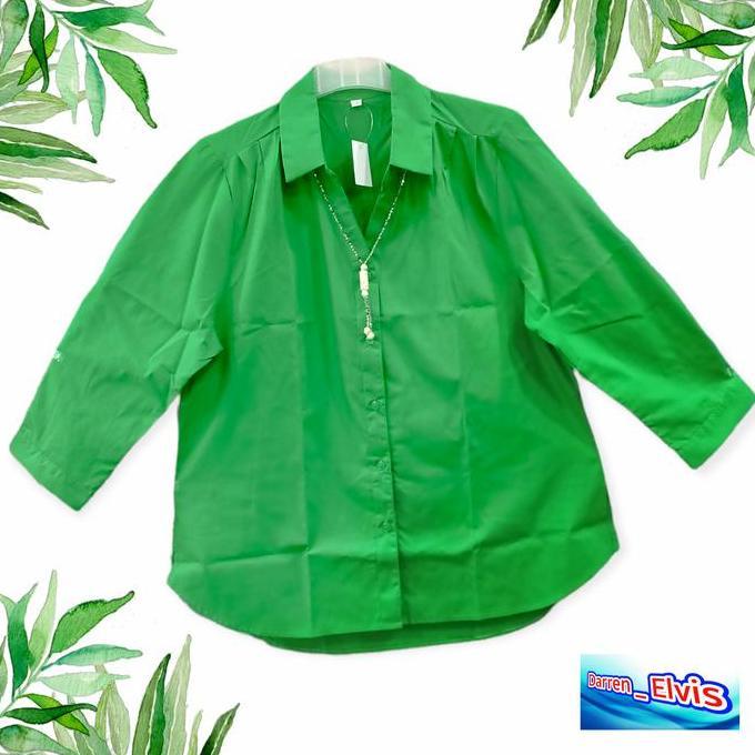 Ready ATASAN WANITA HIJAU DAUN POLOS