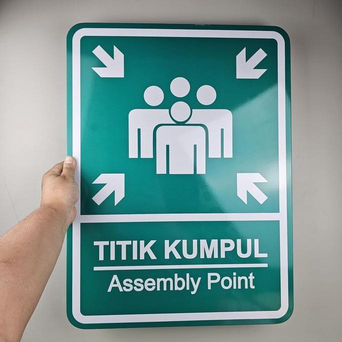 Rambu Titik Kumpul 45cm x 60cm Plat Alumunium