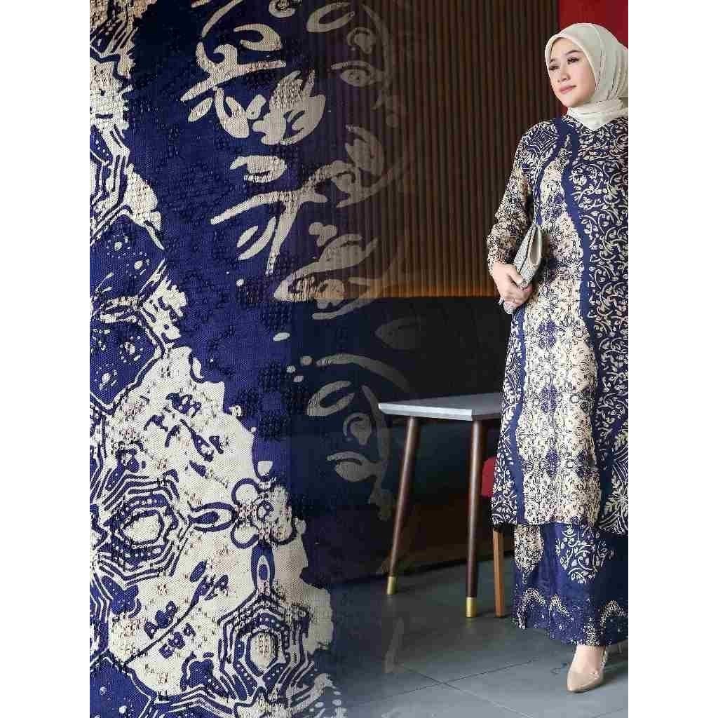 Set Tunik Batik Dobby Sutra Viscose - Larasati