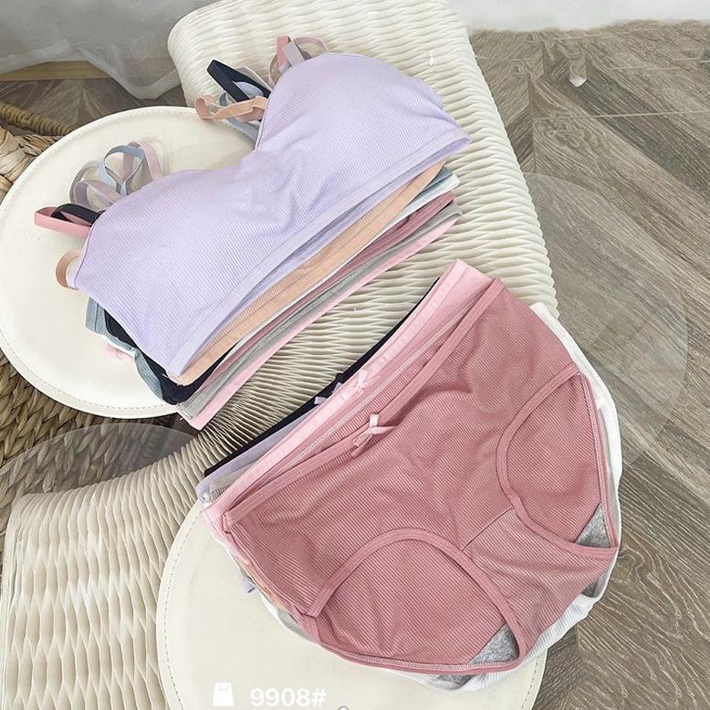 BIG PROMO BATAMMODE SET BRA CD SEKSI MOTIF POLOS SETELAN DALAMAN WANITA FULL CUP SANGAT MURAH