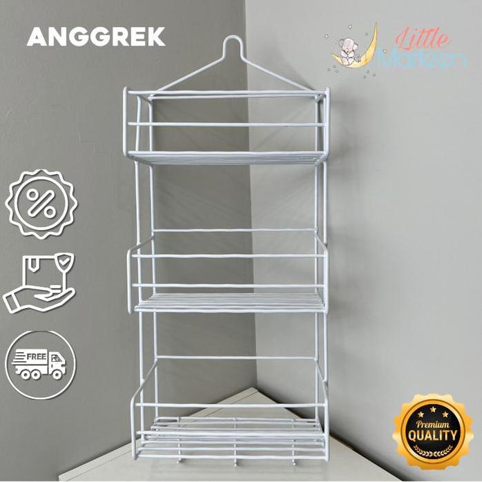 Rak Bumbu Gantung 3 susun/ Rak Kamar Mandi / Rak Serbaguna / Rak Sabun TYPE ANGGREK Besi