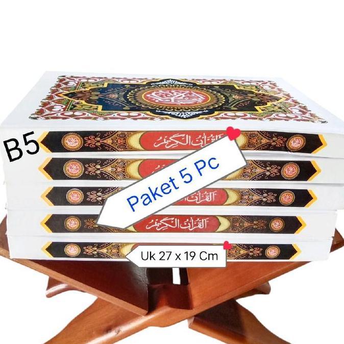 Termurah / Hot Sale Paket 5 Pc Al Quran Besar Non Terjemah Kertas Buram Ukuran 27 X 19 Cm Alquran Sp
