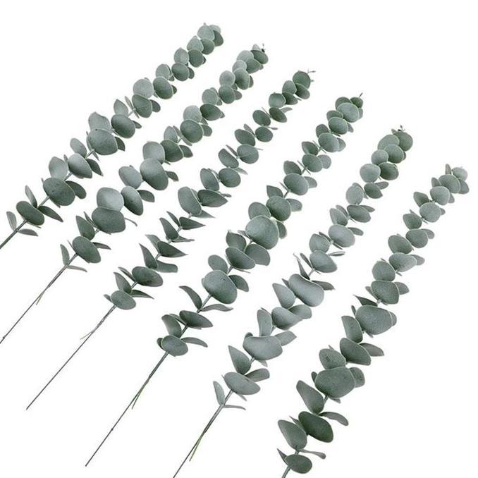 ( Batang) Daun Eucalyptus Daun Artificial Daun Plastik Dekorasi Hiasan Tanaman