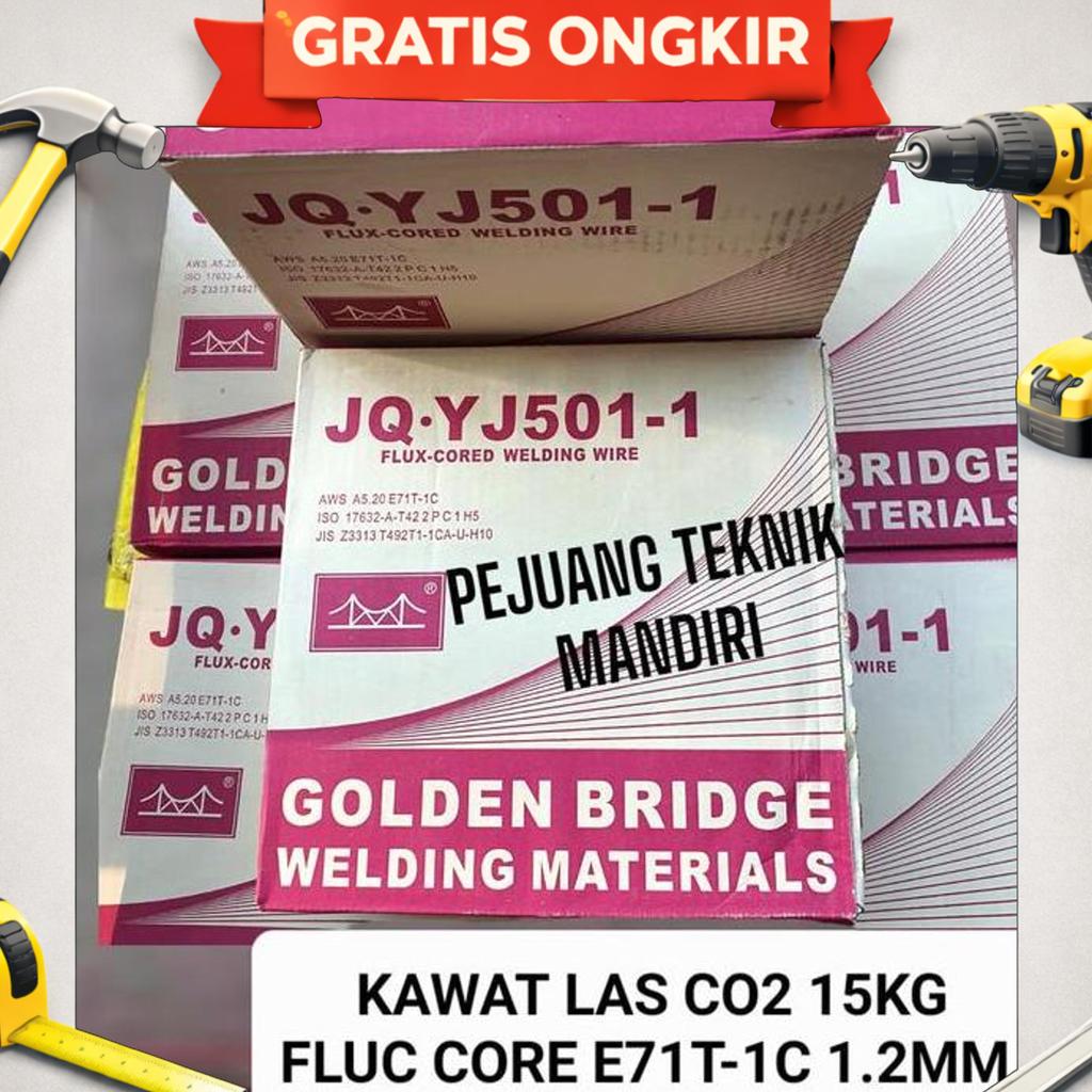 Kawat Las Co2 Flux Core 1.2Mm Golden Bridge / Mig Wire Flux Core 1.2Mm