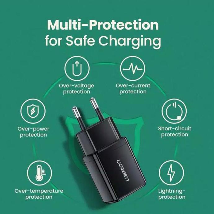 Ugreen Charger 2 A 10 W For Iphone & Android - Charger Ugreen Original Kode 1231