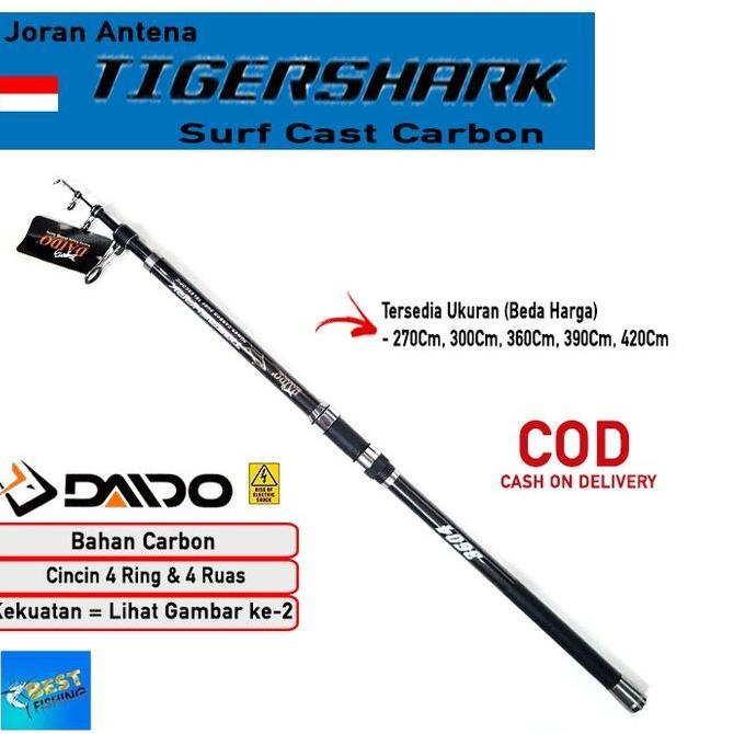 Joran Daido Antena Tershark Surf Carbon 270Cm 300Cm 360Cm 390Cm 420Cm 450Cm