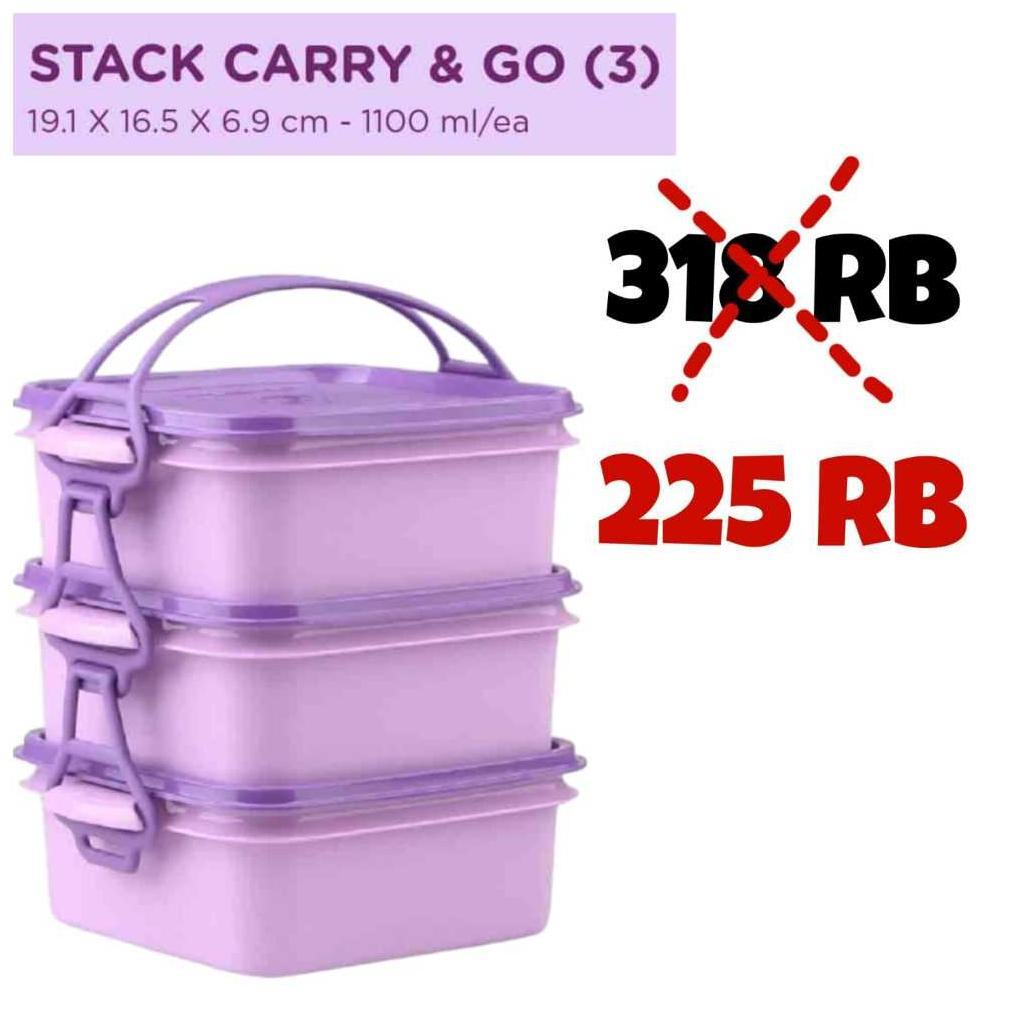 Twin Tulipware Stack Carry and Go SCAG RANTANG SUSUN 3 Bisa Untuk Mengukus Tulipware Kita