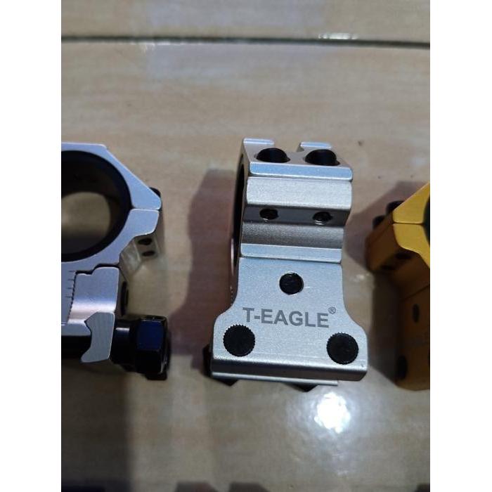 Mounting teleskop t-eagle adjustabel rail 22 picantini - silver