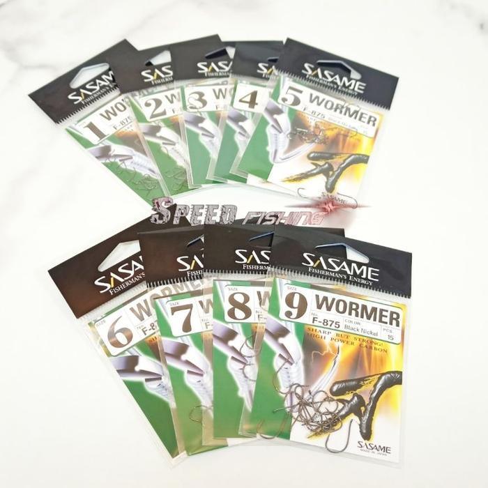 (Termurah) Kail Pancing Sasame Wormer F-875 Ringed Kail Pancing Tajam Bestseller