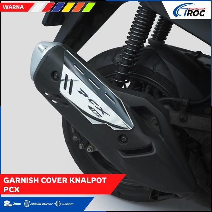 COVER GARNISH KNALPOT PCX 160 AKSESORIS PCX 160 TUTUP KNALPOT YAMAHA PCX NEW MUFFLER HONDA PCX
