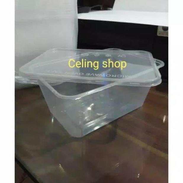 Pecfd- Kotak Thinwall Wadah Nasi Plastik Bening 1000Ml Per 25Pc